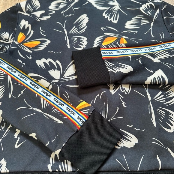 Adidas | FARM Rio HT Track Jacket Hoodie Butterfly Print Size Small - Picture 4 of 9